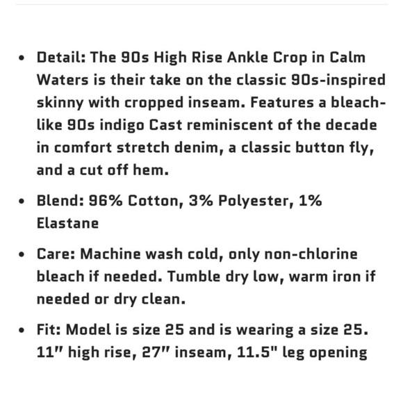 RE/Done 90’s High Rise Ankle Crop Distressed Jeans in Worn Bright Blue - Picture 14 of 14